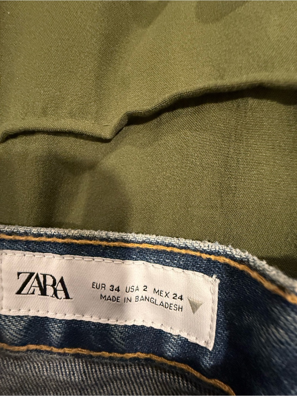 Zara Blue Wide-Leg Washed Jeans - Picture 4 of 7